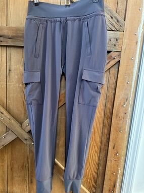 Athleta Cargo Jogger Pants Plum Color